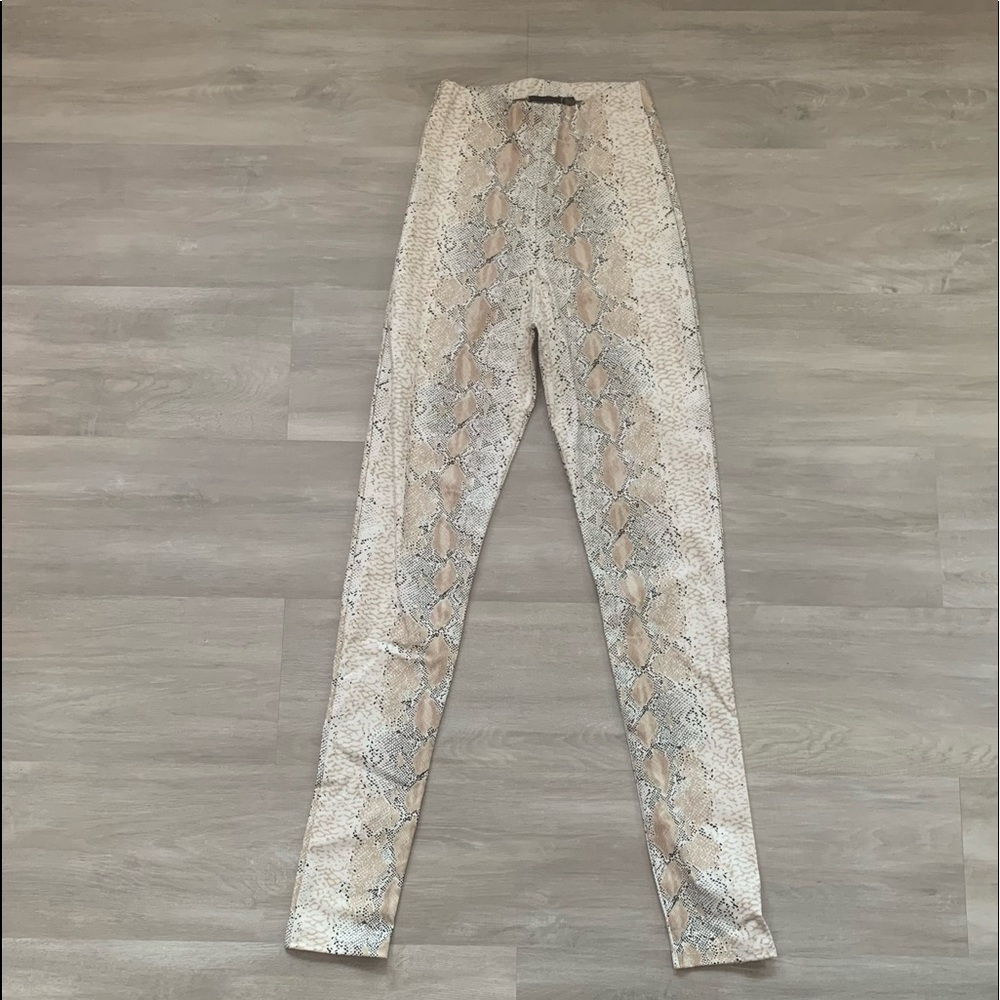 Snakeskin leather pants